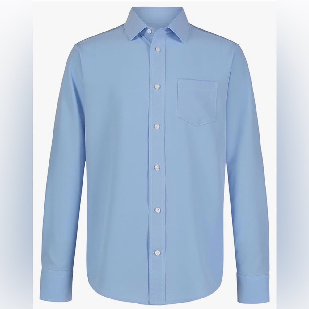Nautica Boys' Big School Uniform Long Sleeve Performance Button-Down Shirt